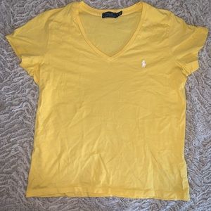 Polo Yellow V Neck Tee Shirt